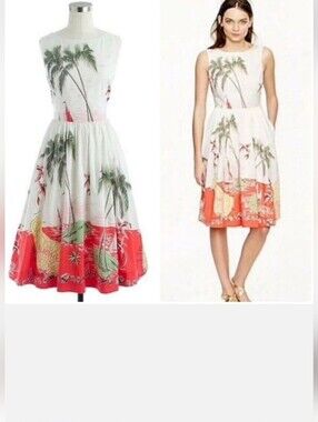 Rare NWOT J Crew Barbados Map Dress 0